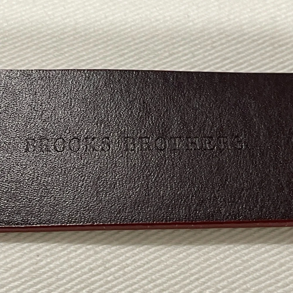 Brooks Brothers men’s brown leather belt size 42 in excellent condition